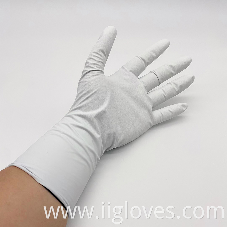 Manufacturer Wholesale 12 Inch Nitrile White Black Gloves Industrial Gloves Safety Work Use